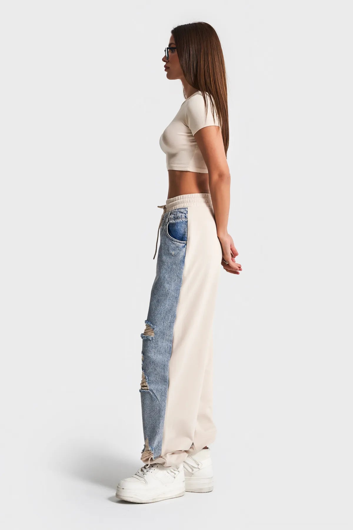 Ripped Denim Sweats