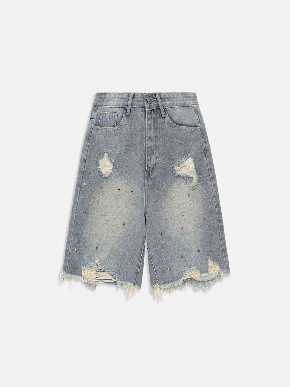 Rhinestone Application Jorts
