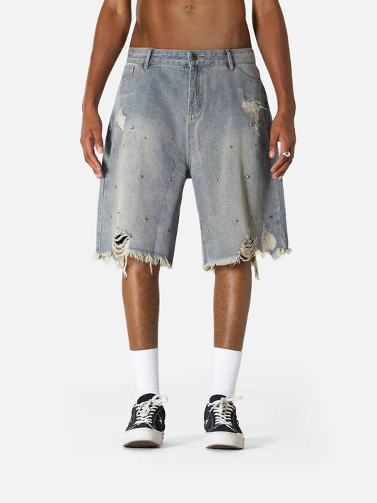 Rhinestone Application Jorts