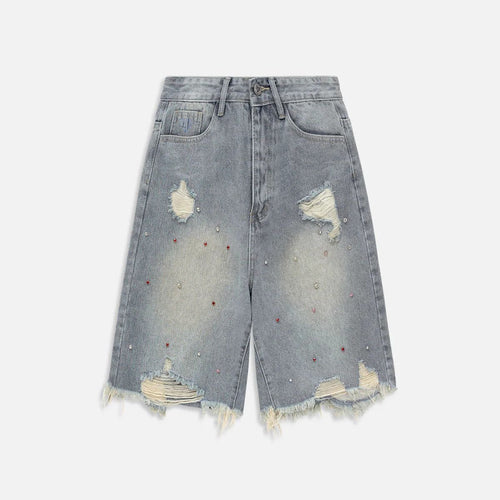 Rhinestone Application Jorts