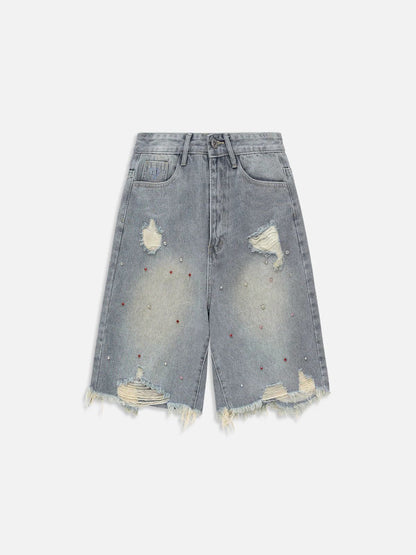 Rhinestone Application Jorts